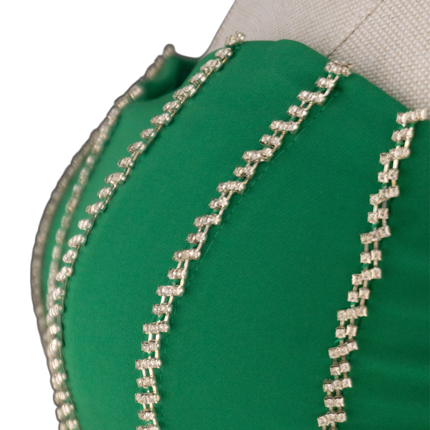 Corset Midi Dress with Rhinestones — Elegance in Motion