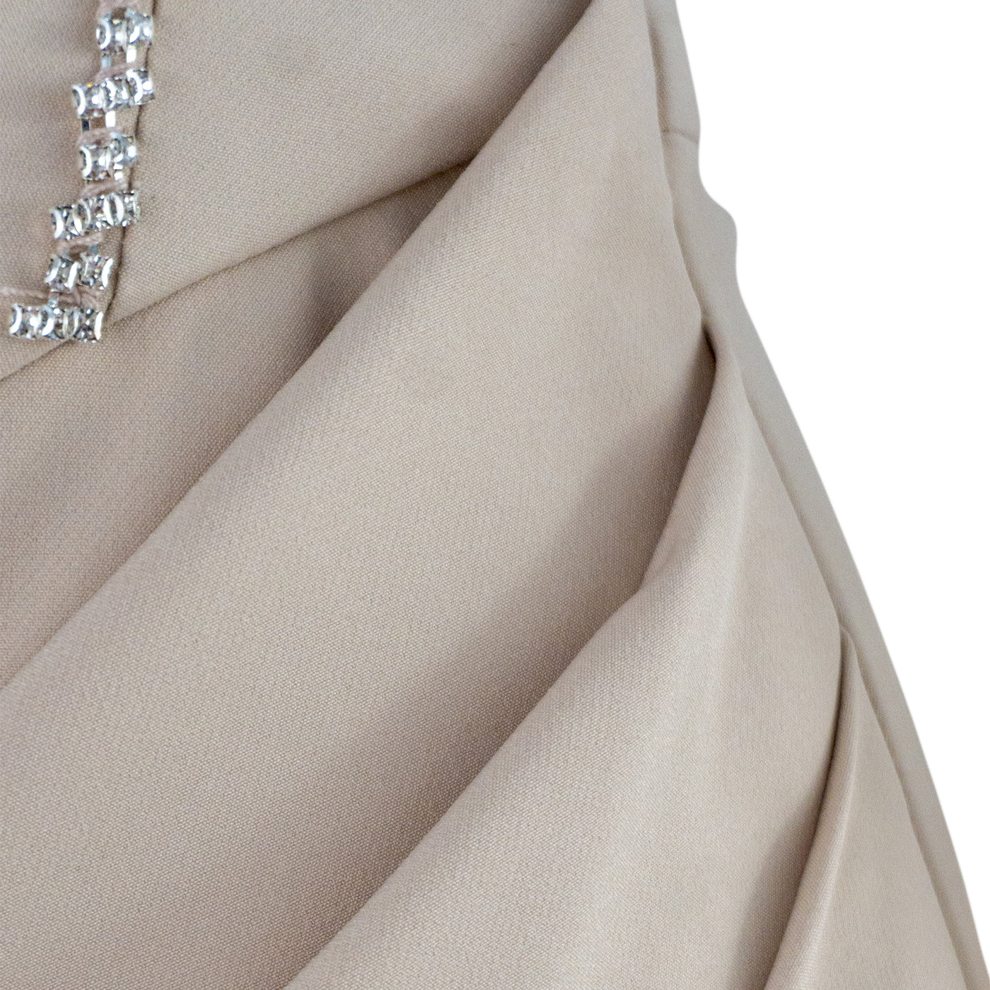 Draped Midi Dress with Rhinestone Corset — Pure Sophistication