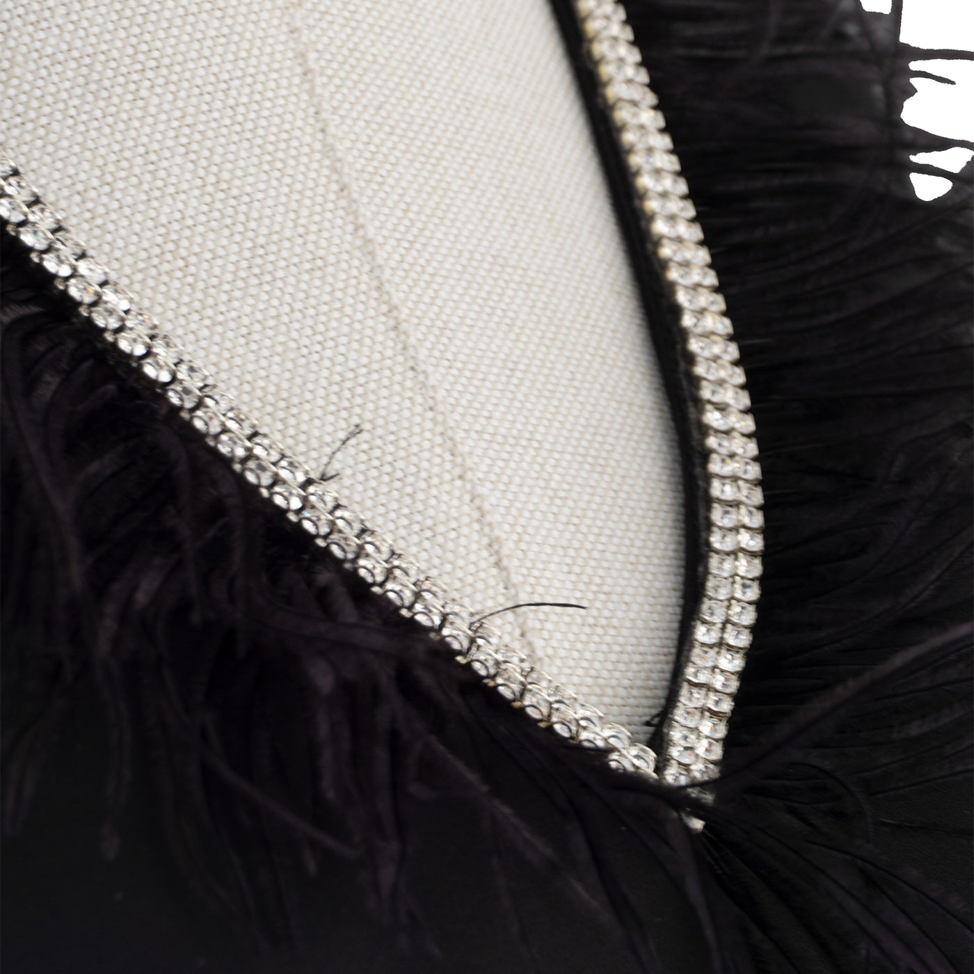 Black Midi Dress with Feathers and Front Slit