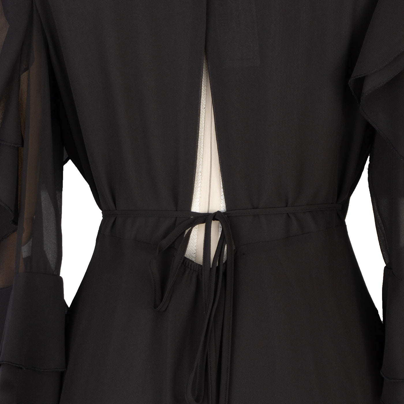 Black Chiffon Cold-Shoulder Dress – Drama &amp; Elegance Combined