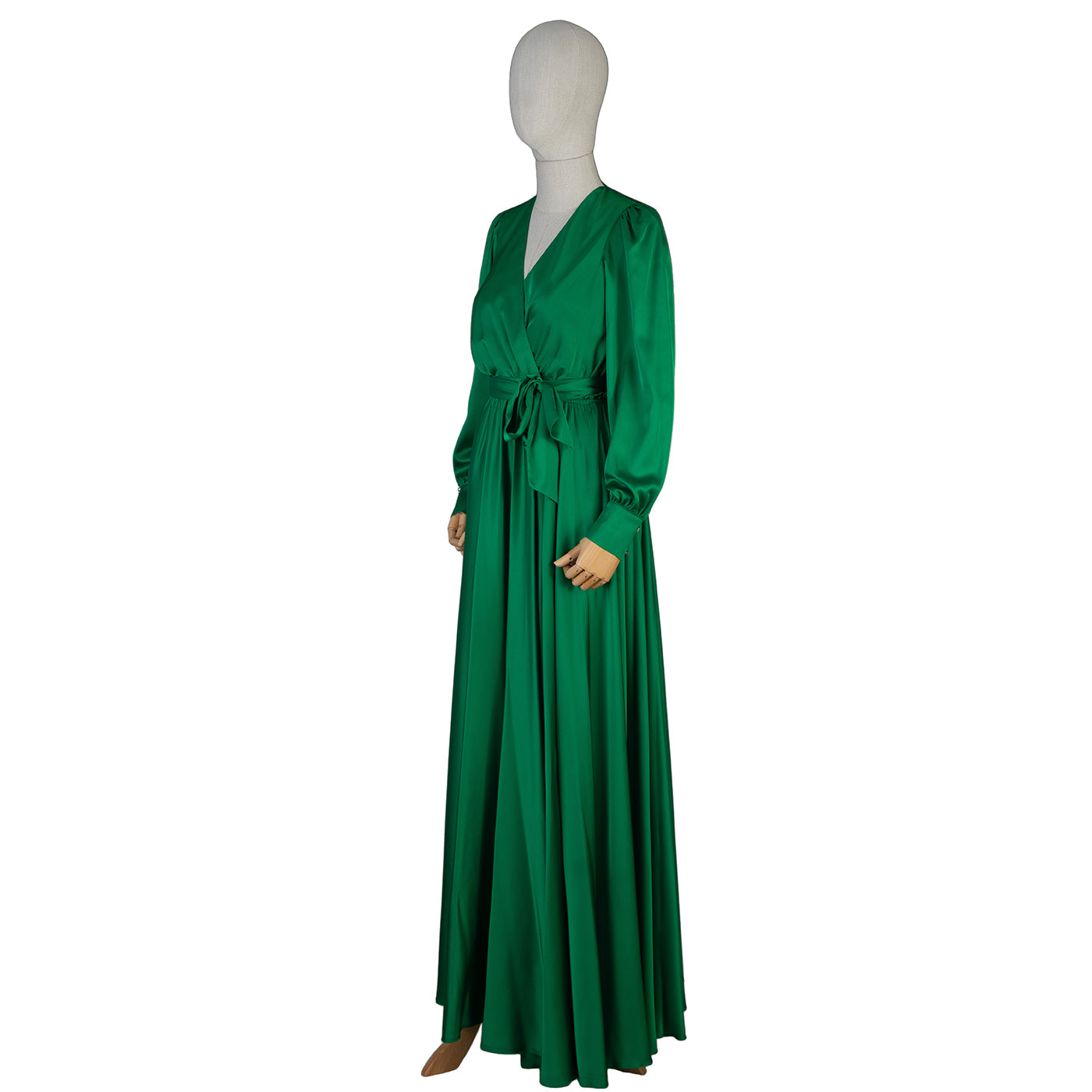 Green Wrap Maxi Dress – Elegance &amp; Comfort