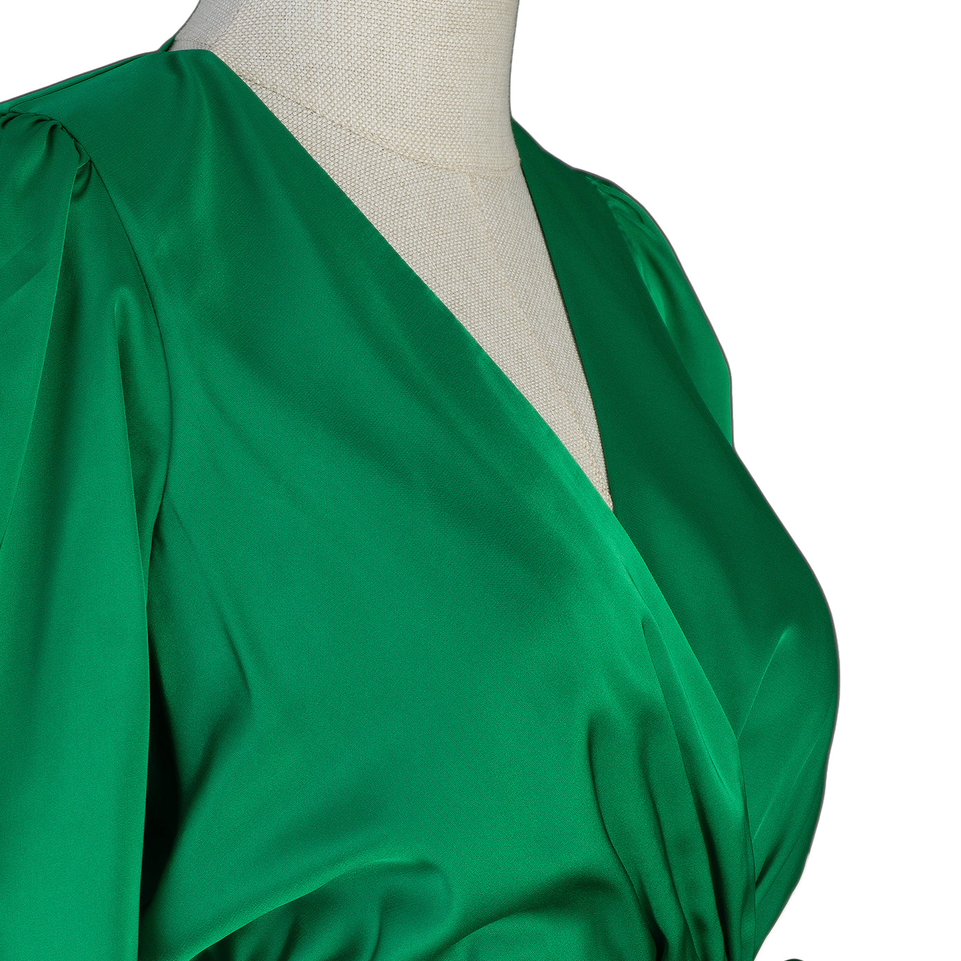 Emerald Green Wrap Maxi Dress – Elegant Flow in Every Step