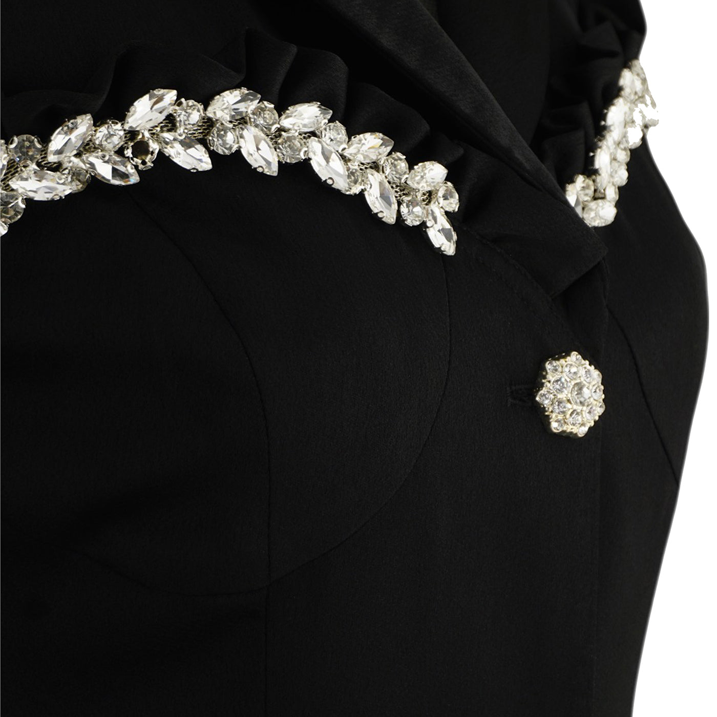 Black Short Dress with Pearl Details – Classic Meets Chic