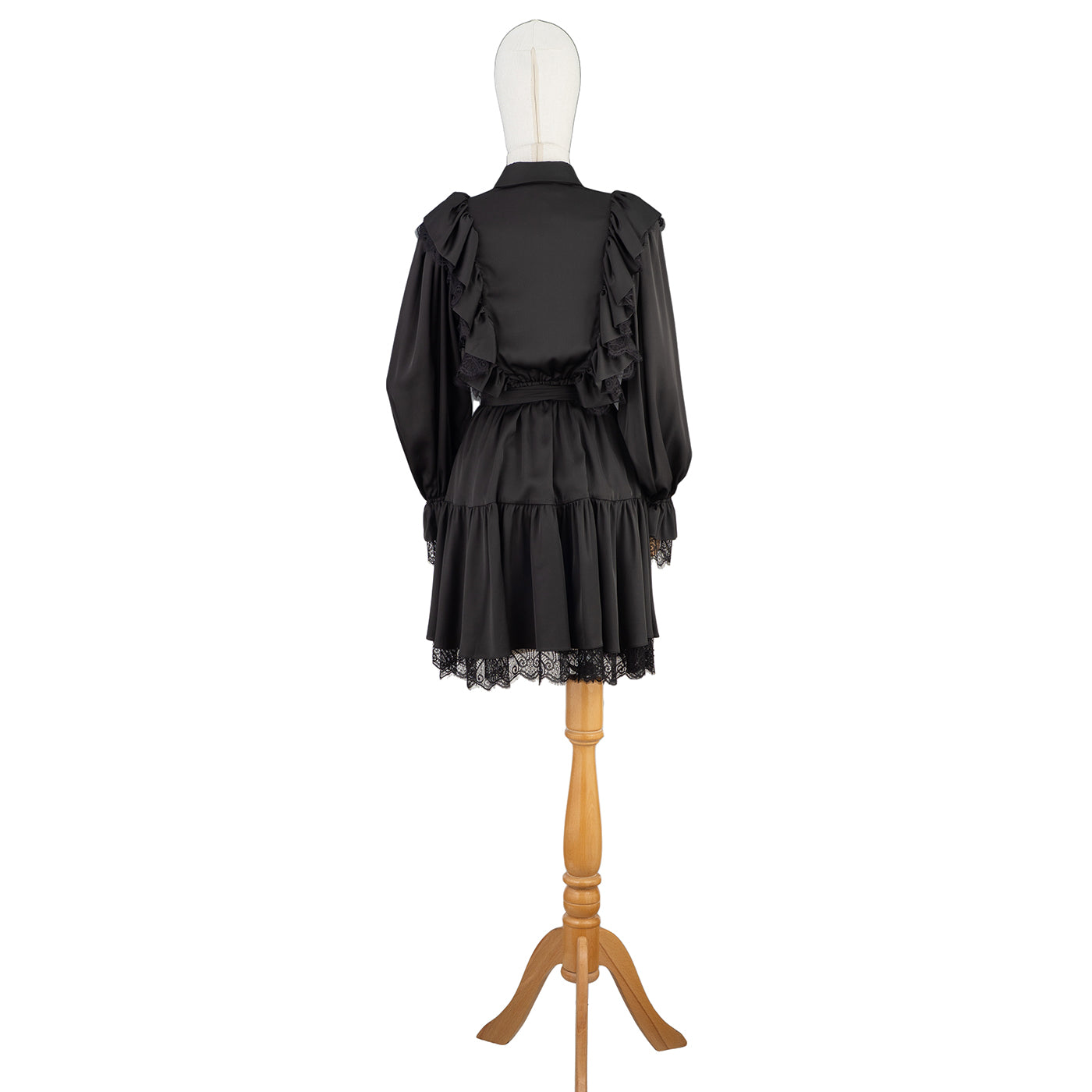 Black Ruffled Lace Dress – Romantic with an Edge