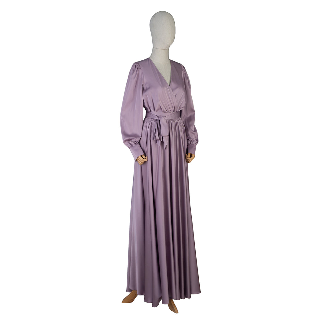 Lilac Wrap Maxi Dress – Effortless Elegance