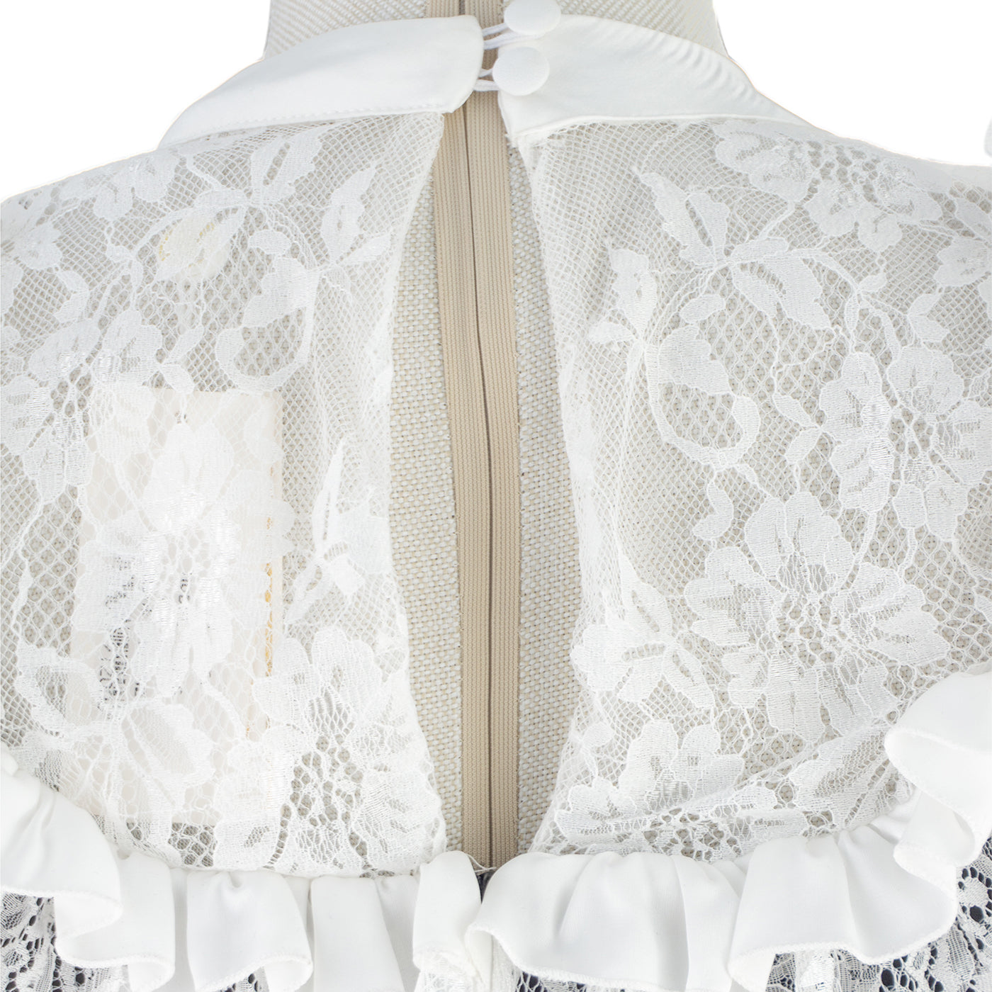 Black Mini Dress with Lace Sleeves &amp; Vintage Bow