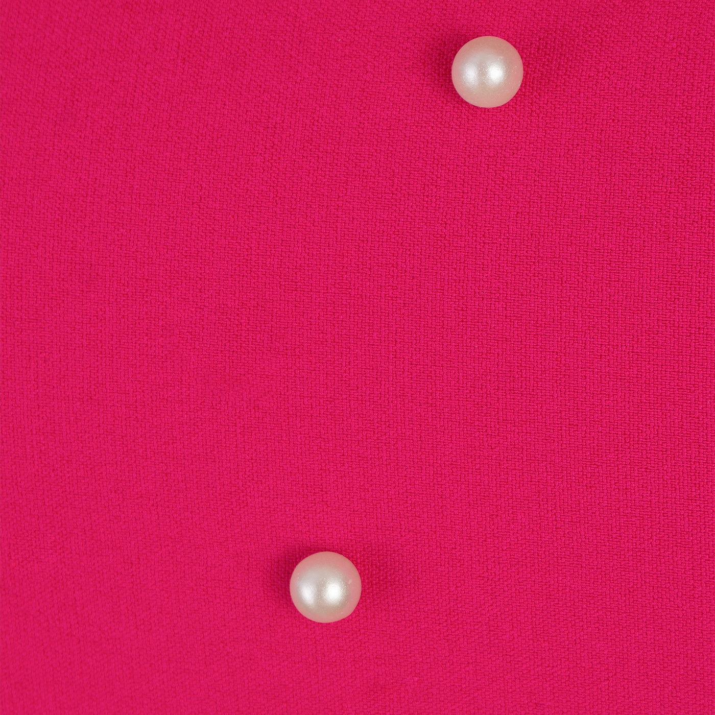 Fuchsia Evening Gown with Puffy Sleeves &amp; Pearl Embellishment