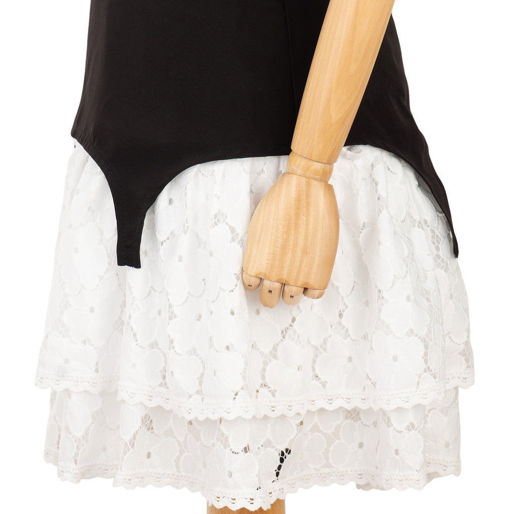 Dress with Contrast Corset and Lace