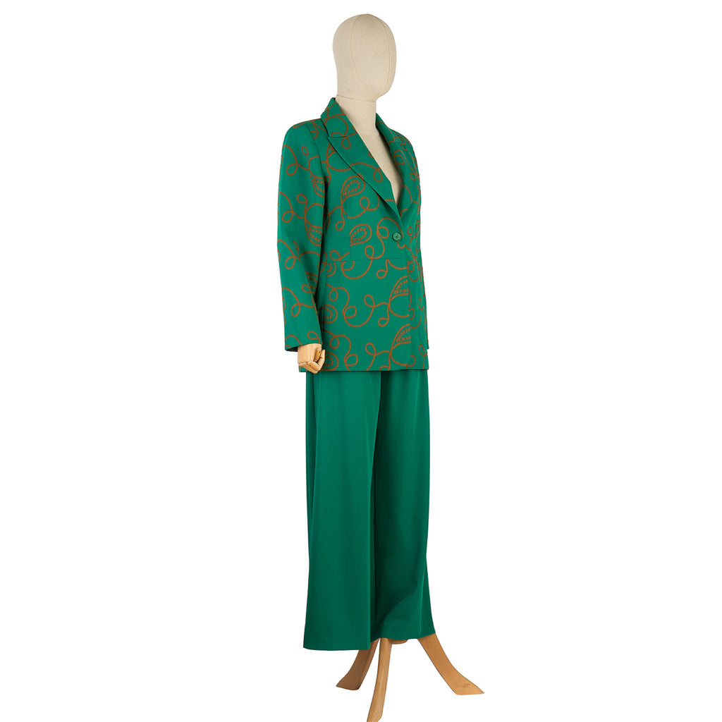 Women's Suit with Blazer and Wide-Leg Pants
