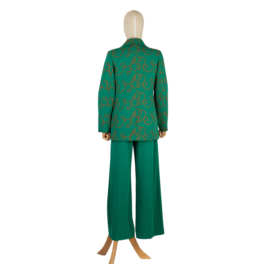 Women's Suit with Blazer and Wide-Leg Pants