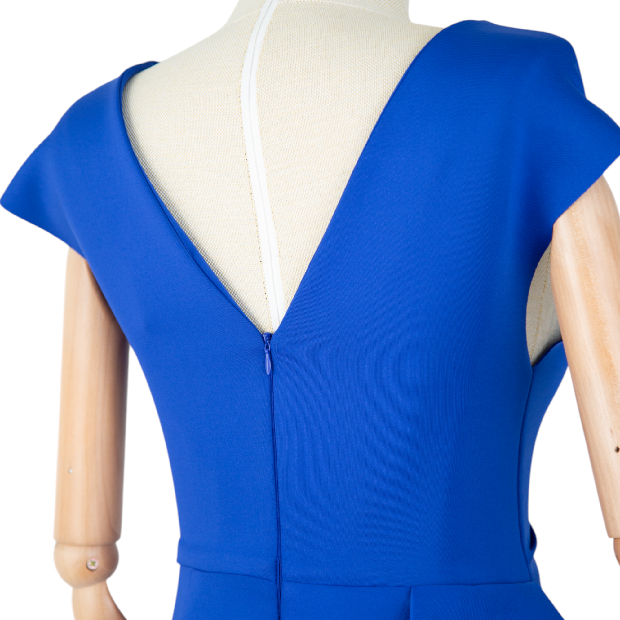 Royal Blue Sculpted Elegance Dress