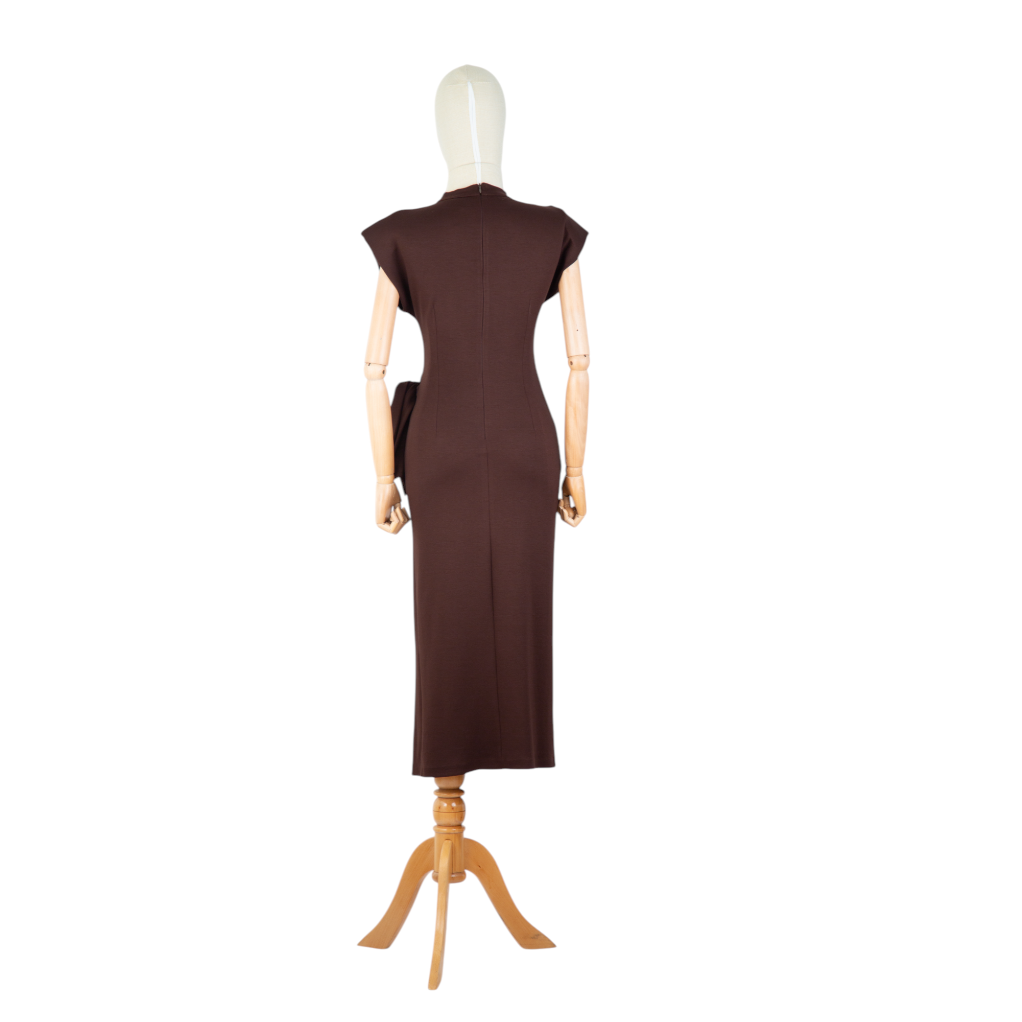 Chocolate Draped Midi Dress