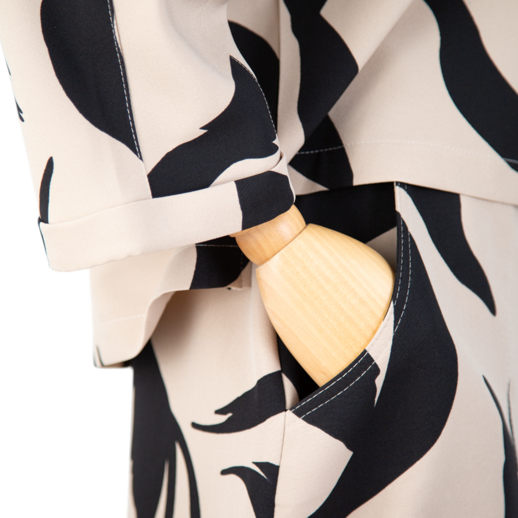 Abstract Elegance Printed Suit