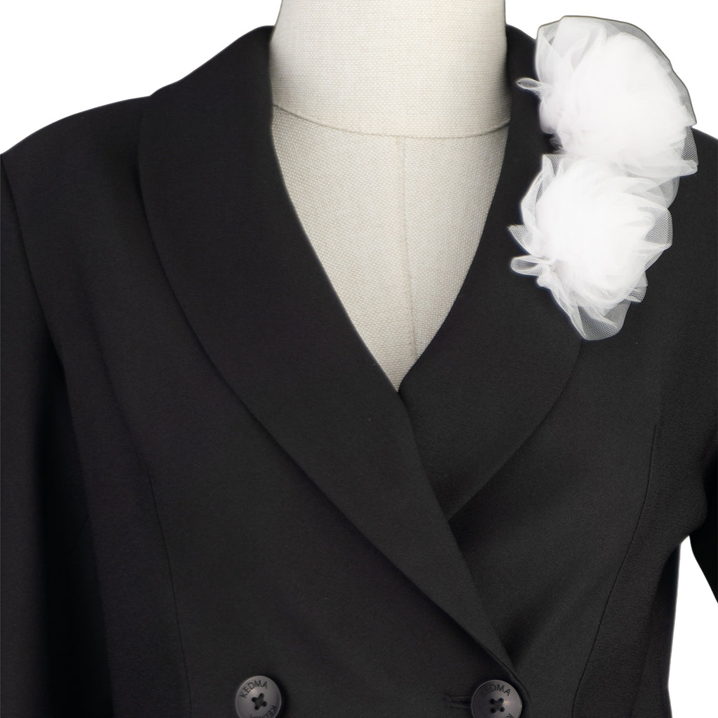 Black Suit with Tulle Skirt and Blazer – Sophisticated Elegance in Motion