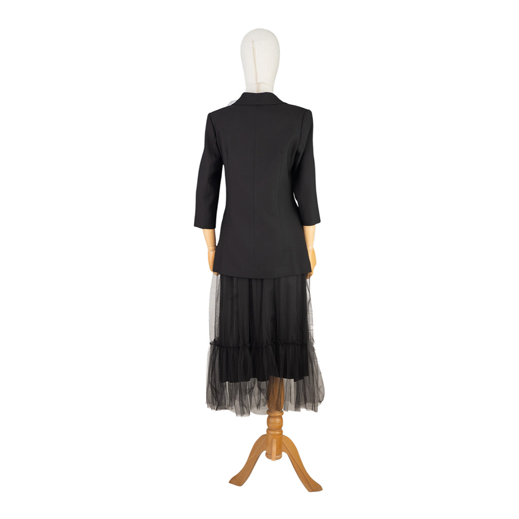 Black Suit with Tulle Skirt and Blazer – Sophisticated Elegance in Motion