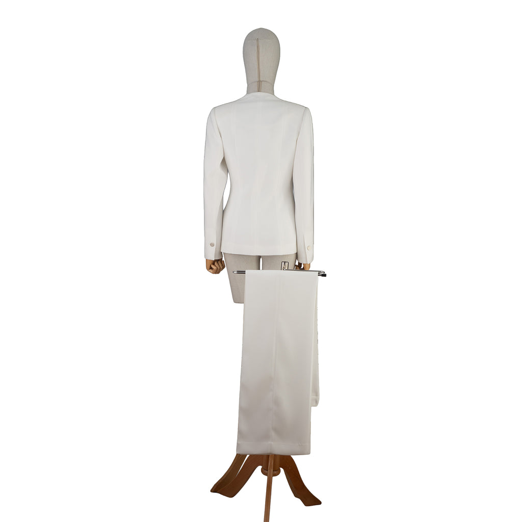 Ivory Suit with Statement Buttons – Understated Elegance