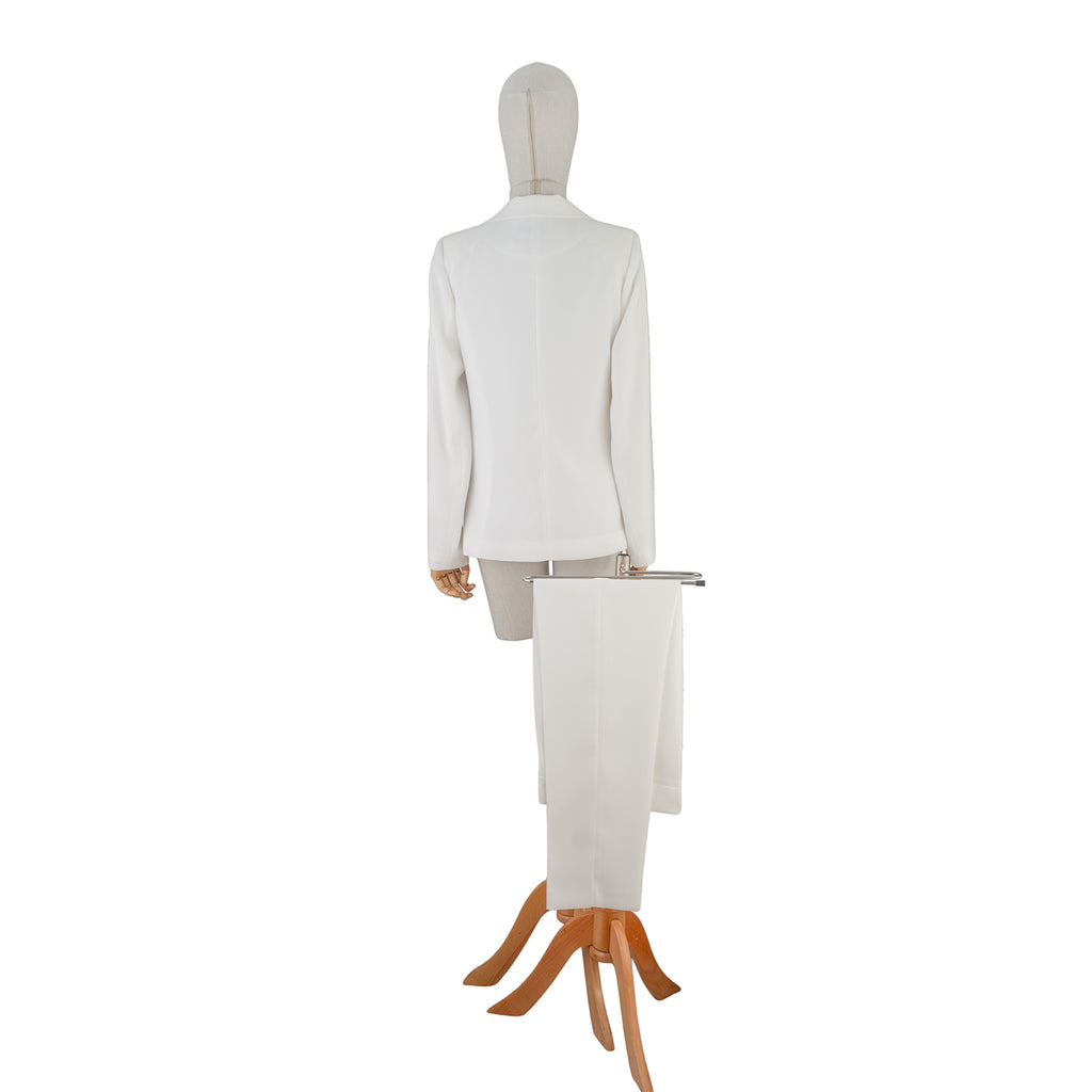 White Suit with Floral Detail — Modern Elegance Redefined